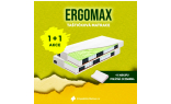 Předností matrace ERGOMAX je 7️-zónové jádro s malými samostatně uloženými pružinkami. Na jedné straně je tvořená HR pěnou a vrstvou přírodního kokosového vlákna, na straně druhé elastickou paměťovou pěnou.