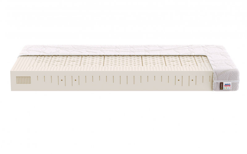 Profil matrace LATEX BALANCE Hard 200 x 200 cm – vyšší konstrukce a stabilní vedení těla.