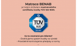 TUV certifikovaná kvalita výroby zdravotních matrací BENAB