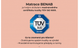 TUV certifikovaná kvalita výroby zdravotních matrací BENAB