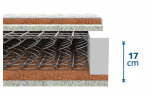 Celková výška matrace ERGONOMY v potahu je: cca 19 cm (jádro matrace bez potahu 17 cm) - pružinová matrace ortopedická 85x195 cm ERGONOMY