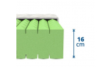 Celková výška matrace OPTIMA 190x80 cm v prošitém potahu: cca 17-18 cm (jádro matrace bez potahu 16 cm)