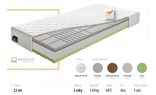 Vysoká matrace s paměťovou pěnou a kokosem AUSTIN 200 x 200 cm s popisem vlastností