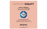 TUV certifikovaná kvalita výroby zdravotních matrací BENAB