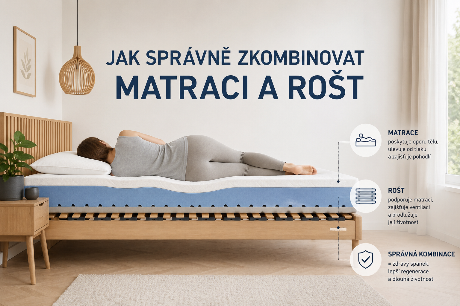 Správná kombinace matrace a roštu pro pohodlný spánek